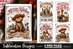 Funny Kitchen Towel 4 PNG Retro PNG Sublimation Product Image 1