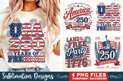 USA 250th Anniversary 4 PNG Sublimation, Patriotic 4th Product Image 4