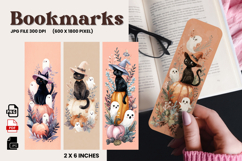 Halloween Bookmark Pumpkin Cute Ghost Design Printable_41 Product Image 1