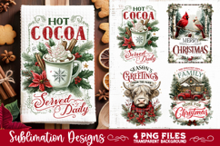 Christmas Kitchen Towel 4 PNG Retro PNG Sublimation Product Image 2