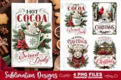 Christmas Kitchen Towel 4 PNG Retro PNG Sublimation Product Image 2