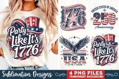 USA 250th Anniversary 4 PNG Sublimation, Patriotic 4th Product Image 1