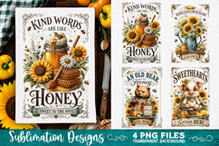 Sunflower Kitchen Towels PNG Sublimation Designs 4 Files Product Image 3