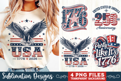 USA 250th Anniversary 4 PNG Sublimation, Patriotic 4th Product Image 3