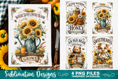 Sunflower Kitchen Towels PNG Sublimation Designs 4 Files Product Image 4