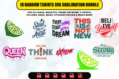 T-Shirts SVG Sublimation Bundle Inspirational &amp; Trendy Product Image 1
