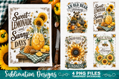 Sunflower Kitchen Towels PNG Sublimation Designs 4 Files Product Image 4