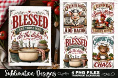 Funny Kitchen Towel 4 PNG Retro PNG Sublimation Product Image 2