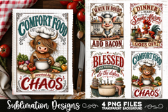 Funny Kitchen Towel 4 PNG Retro PNG Sublimation Product Image 3