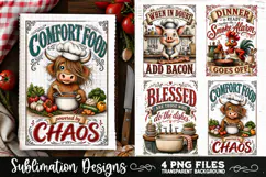 Funny Kitchen Towel 4 PNG Retro PNG Sublimation Product Image 3