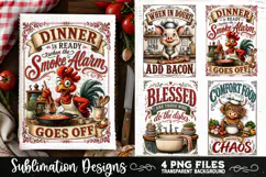 Funny Kitchen Towel 4 PNG Retro PNG Sublimation Product Image 4