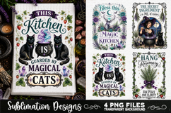 Magic Witchy Kitchen Towels PNG Sublimation Designs 4 Files Product Image 2