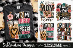 Trendy Mama PNG , Retro Collage Mama 4 Designs Sublimation Product Image 1