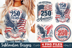USA 250th Anniversary 4 PNG Sublimation, Patriotic 4th Product Image 1