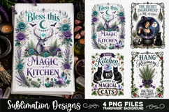 Magic Witchy Kitchen Towels PNG Sublimation Designs 4 Files Product Image 4