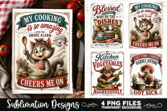 Funny Kitchen Towel 4 PNG Retro PNG Sublimation Product Image 3