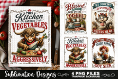 Funny Kitchen Towel 4 PNG Retro PNG Sublimation Product Image 4