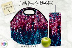 Sequin Lunch bag Sublimation | Sequin Glitter Tumbler Wrap Product Image 1