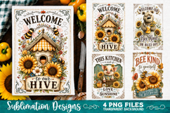 Sunflower Kitchen Towels PNG Sublimation Designs 4 Files Product Image 3