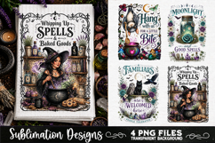 Magic Witchy Kitchen Towels PNG Sublimation Designs 4 Files Product Image 3