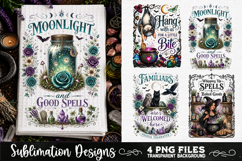 Magic Witchy Kitchen Towels PNG Sublimation Designs 4 Files Product Image 4