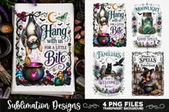 Magic Witchy Kitchen Towels PNG Sublimation Designs 4 Files Product Image 1