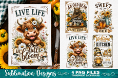 Sunflower Kitchen Towels PNG Sublimation Designs 4 Files Product Image 3