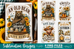 Sunflower Kitchen Towels PNG Sublimation Designs 4 Files Product Image 4