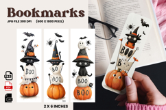 Halloween Bookmark Pumpkin Cute Ghost Design Printable_78 Product Image 1