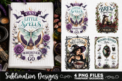 Magic Witchy Kitchen Towels PNG Sublimation Designs 4 Files Product Image 2