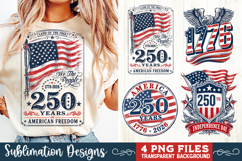 USA 250th Anniversary 4 PNG Sublimation, Patriotic 4th Product Image 1