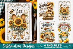 Sunflower Kitchen Towels PNG Sublimation Designs 4 Files Product Image 2