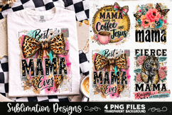 Trendy Mama PNG , Retro Collage Mama 4 Designs Sublimation Product Image 3