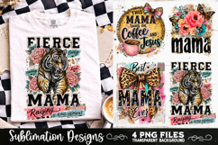 Trendy Mama PNG , Retro Collage Mama 4 Designs Sublimation Product Image 5