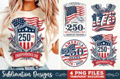 USA 250th Anniversary 4 PNG Sublimation, Patriotic 4th Product Image 3