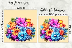 Lunch Bag Sublimation with Flowers | Floral Lunch Bag Design Product Image 2