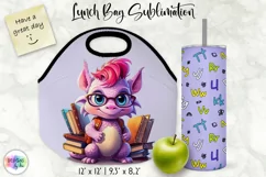 School Lunch Bag | Dinosaur PNG | Kids Alphabet Tumbler Wrap Product Image 1