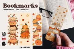 Halloween Bookmark Pumpkin Cute Ghost Design Printable_89 Product Image 1