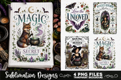 Magic Witchy Kitchen Towels PNG Sublimation Designs 4 Files Product Image 2