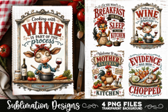 Funny Kitchen Towel 4 PNG Retro PNG Sublimation Product Image 2