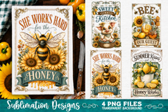 Sunflower Kitchen Towels PNG Sublimation Designs 4 Files Product Image 5
