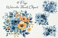 Customizable Wedding Floral Clipart
