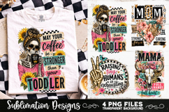 Trendy Mama PNG , Retro Collage Mama 4 Designs Sublimation Product Image 2
