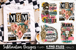 Trendy Mama PNG , Retro Collage Mama 4 Designs Sublimation Product Image 4