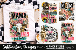 Trendy Mama PNG , Retro Collage Mama 4 Designs Sublimation Product Image 5