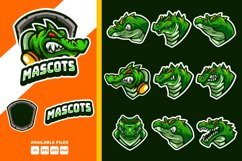 Set Crocodile Mascot Logo Product Image 1