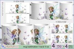 Mug Wrap fairy elf Sublimation| fabulous elf boy mug 11oz 15 Product Image 1