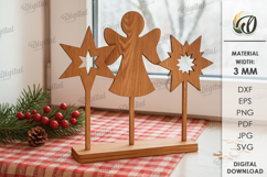 Sets Of 3 Christmas Stands Bundle Laser Cut. Christmas SVG Product Image 2