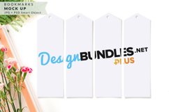 Set of 4 Bookmarks on White Background | Mock up Product Image 1
