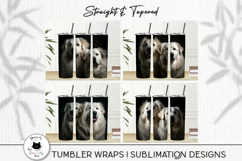 4 tumbler sets with great pyrenees wrap